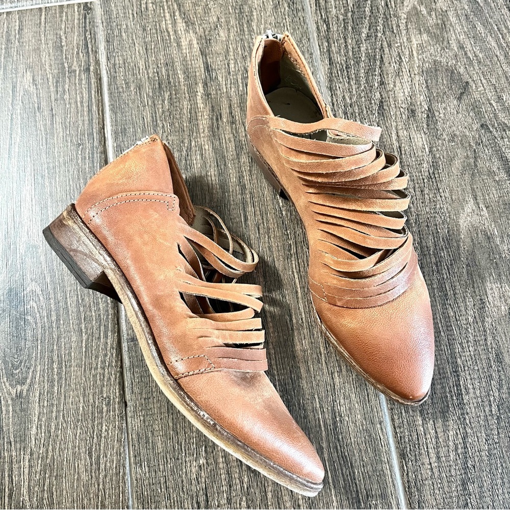 Free People / Lost Valley Sliced Leather Booties size 40 - Picture 4 of 9
